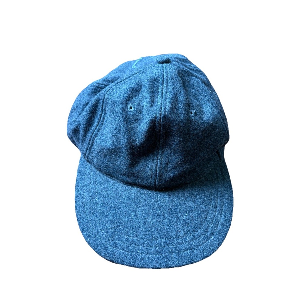 Vintage Champion Wool Gray Strap Back Hat 90s Mens Adjustable Baseball Cap